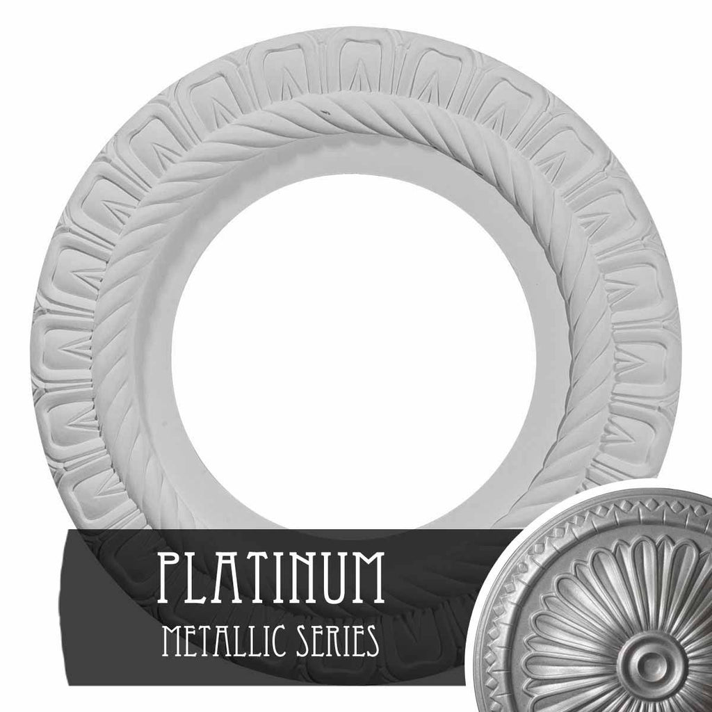 Hand-Painted Platinum Ceiling Medallion E743