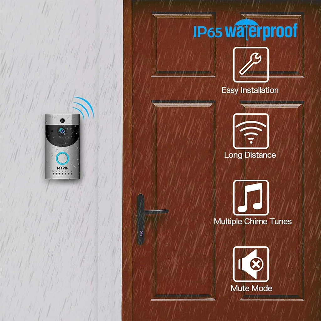 Wireless WiFi Doorbell Security Camera with Chime G19823