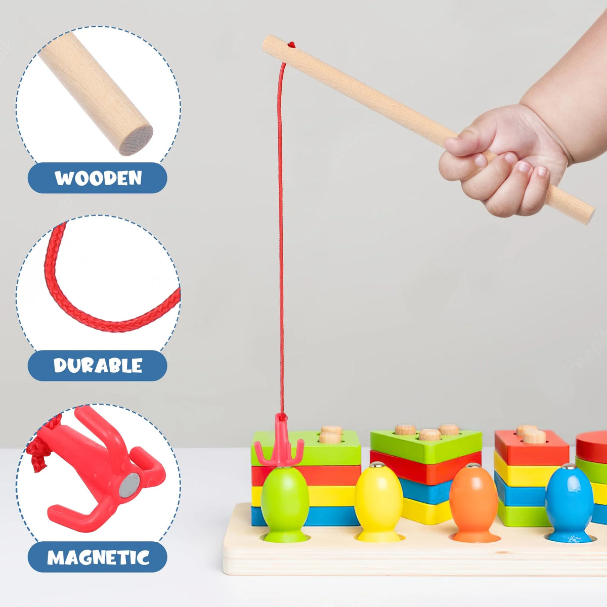 Magnetic Fishing Toys with Wooden Poles G780