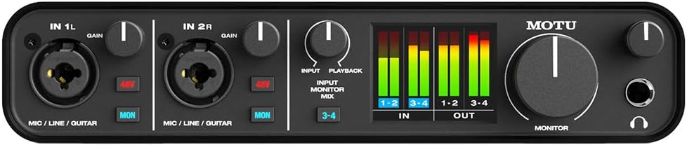 4x4 USB Audio Interface with Condenser Mic, Studio Monitor Headphones & XLR Cable Bundle X704237