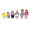 6-Pieces Wooden Doll Family for Dollhouse, 1:12 Scale R4599
