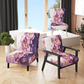 Pink And Gold Peruvian Lily II Upholstered Floral Accent Chair L3590
