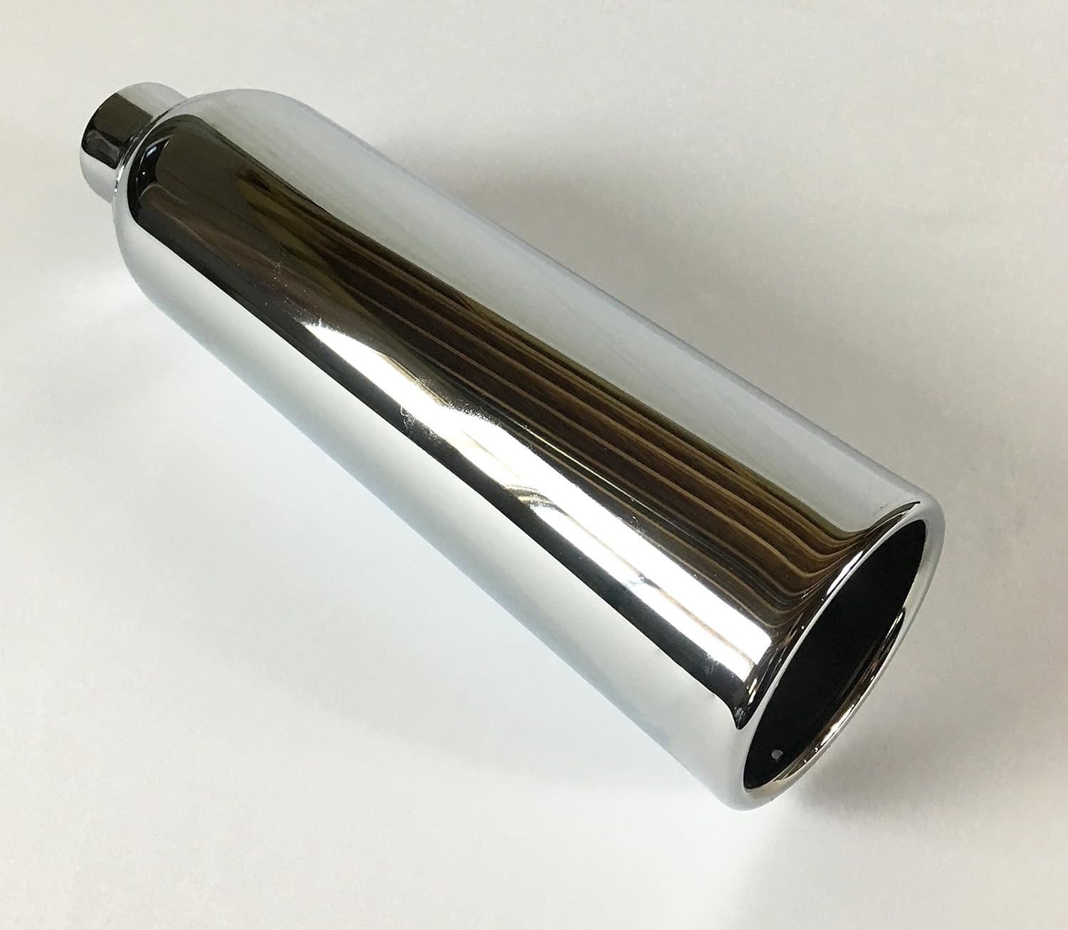 Chrome Plated Rolled Straight Cut Exhaust Tip D568
