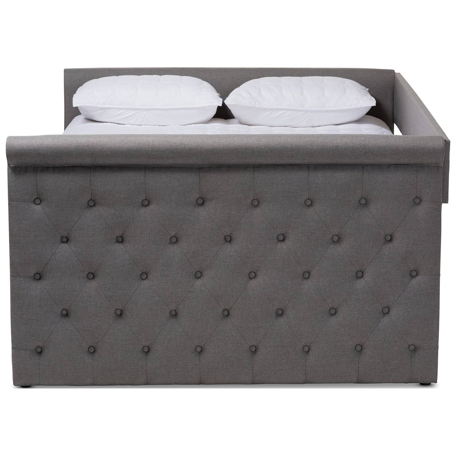 Queen Dark Grey Daybed with Trundle O79517