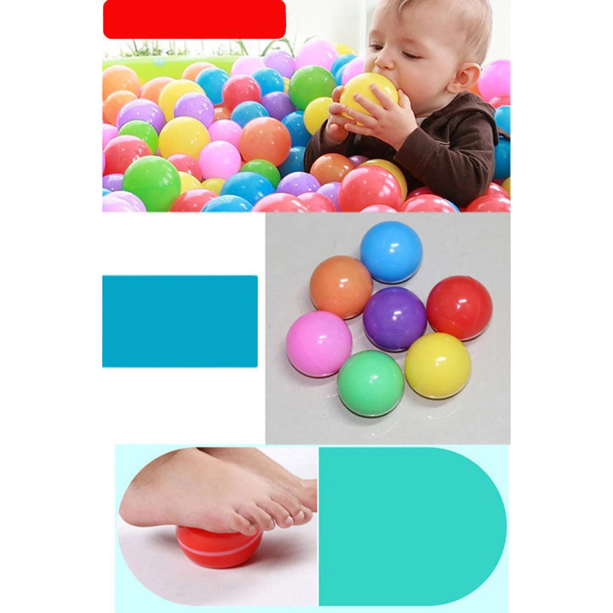 200PCS 5.5cm Colorful Soft Plastic Ocean Balls U3562