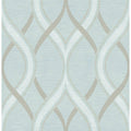 Turquoise Ogee Wallpaper S39937