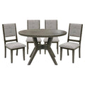 Gray 5-Piece Wood Dining Set N2796
