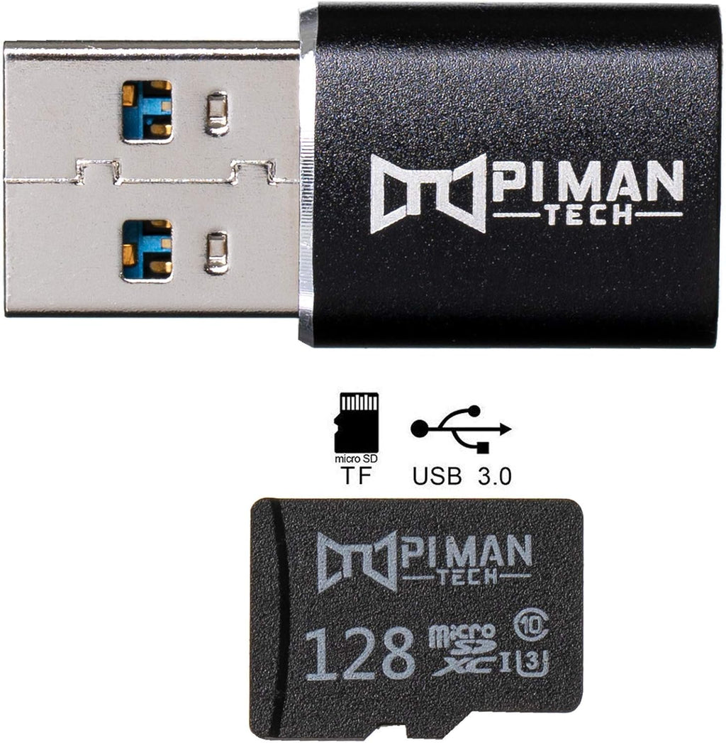 128 GB MicroSD Card and USB 3.0 Adapter, Pack of 2 F7776