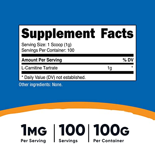 L-Carnitine Tartrate Powder, 100 Grams L74840