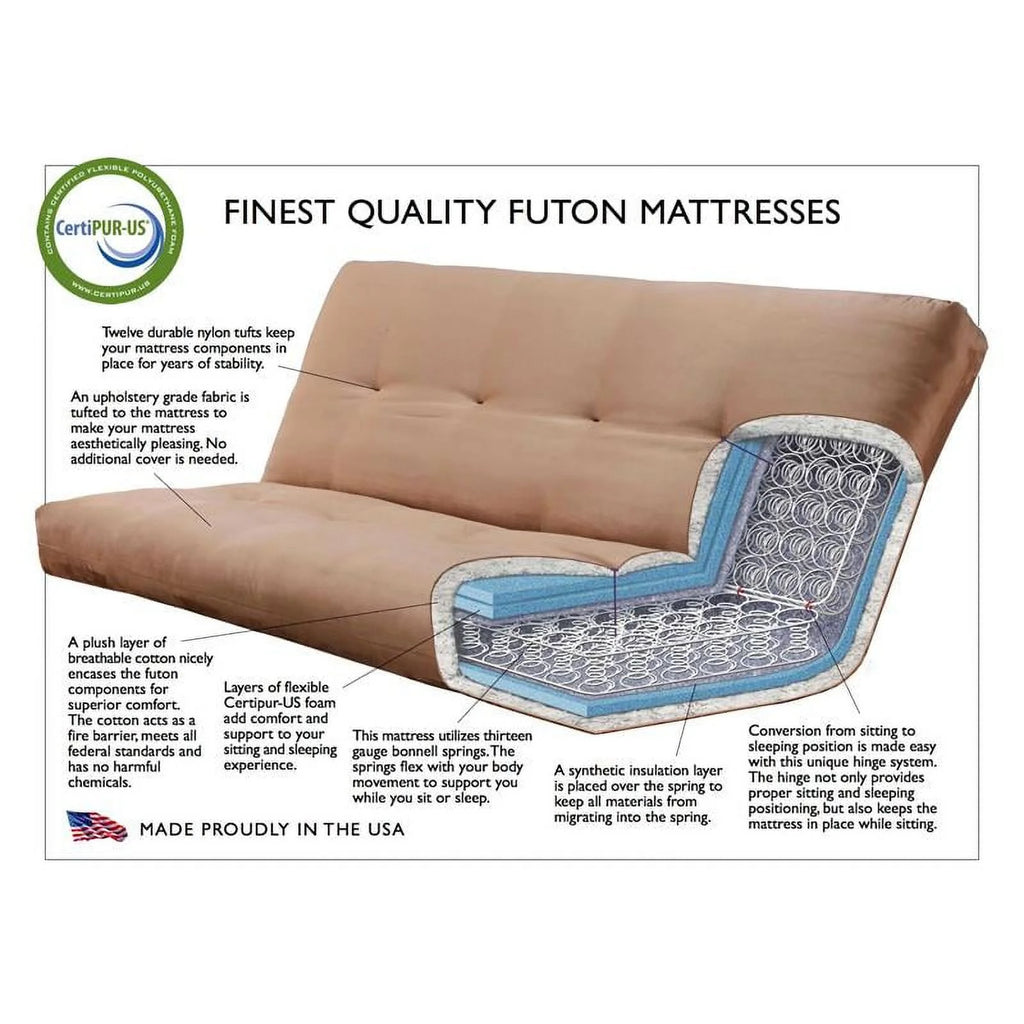 Aqua Blue/Butternut Linen Fabric Frame with Mattress Q5339