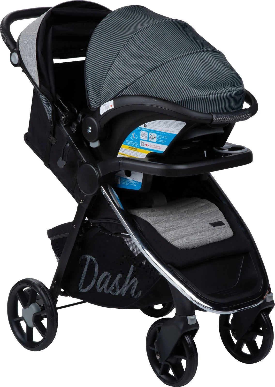 Gray Travel System Stroller and Infant Car Seat Y492