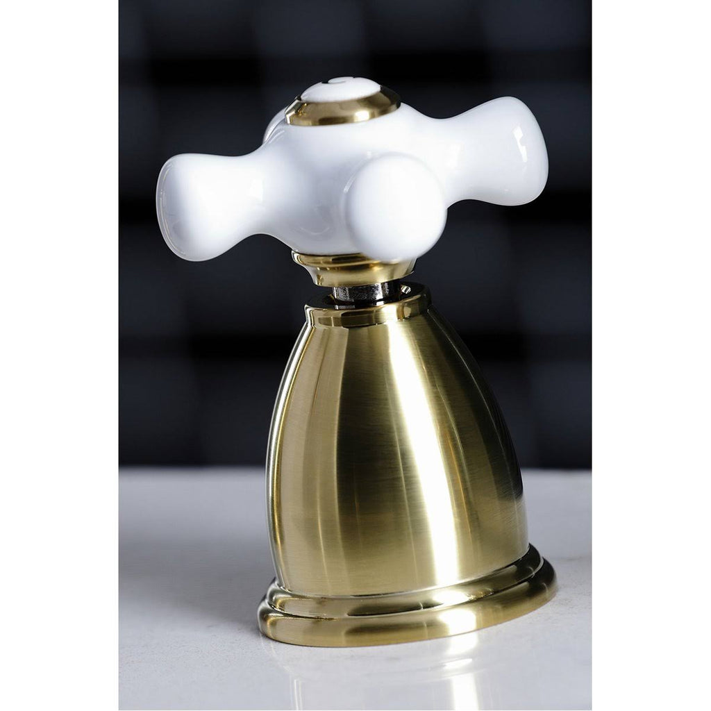 Oil Rubbed Bronze Widespread Kitchen Faucet with Brass Sprayer H4825