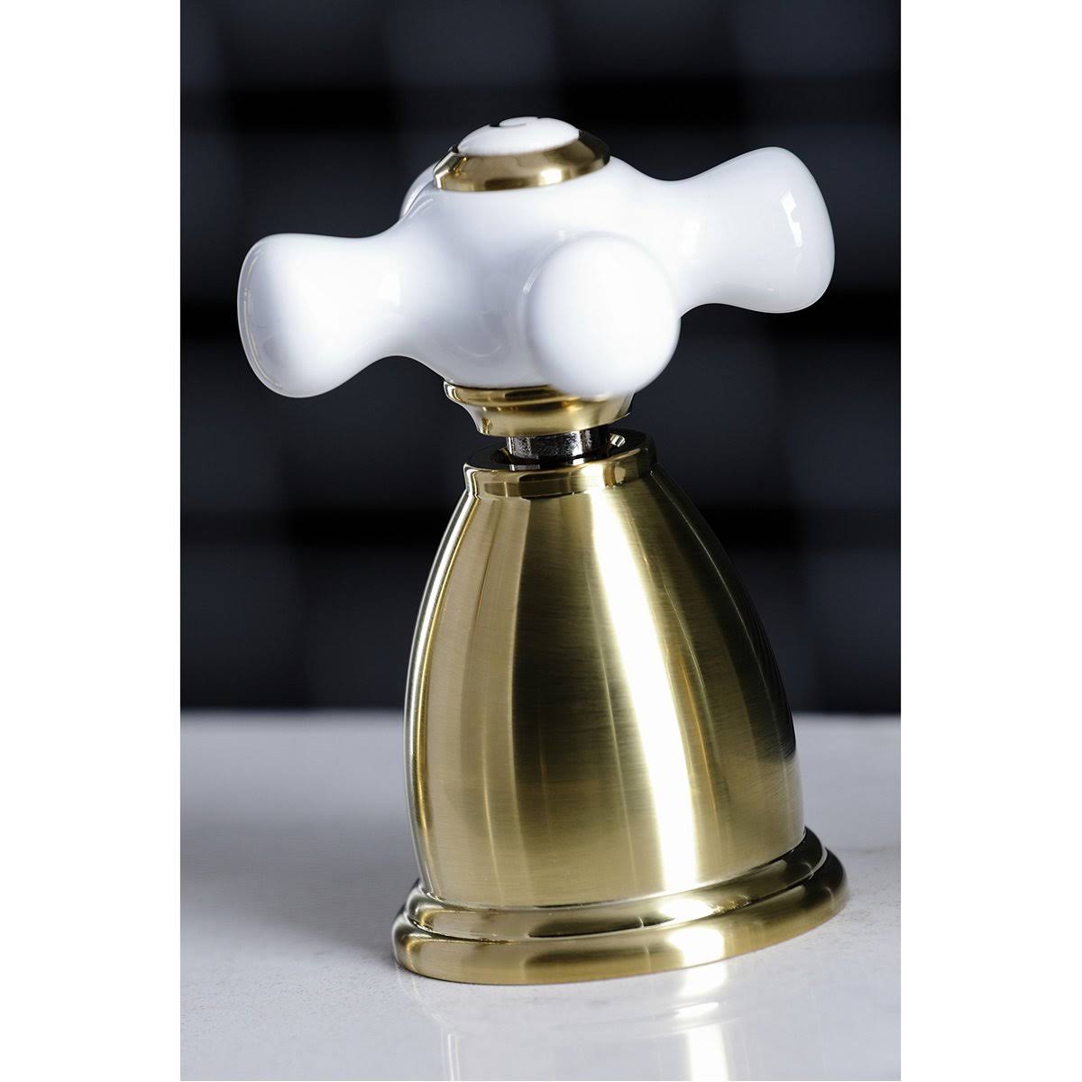 Oil Rubbed Bronze Widespread Kitchen Faucet with Brass Sprayer H4825