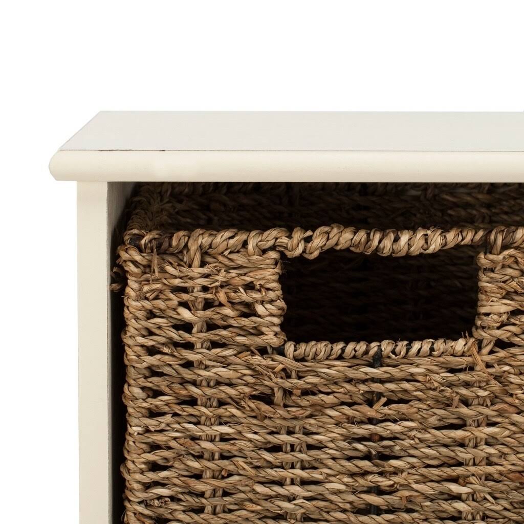 White Hanging 3 Basket Wall Rack E7056
