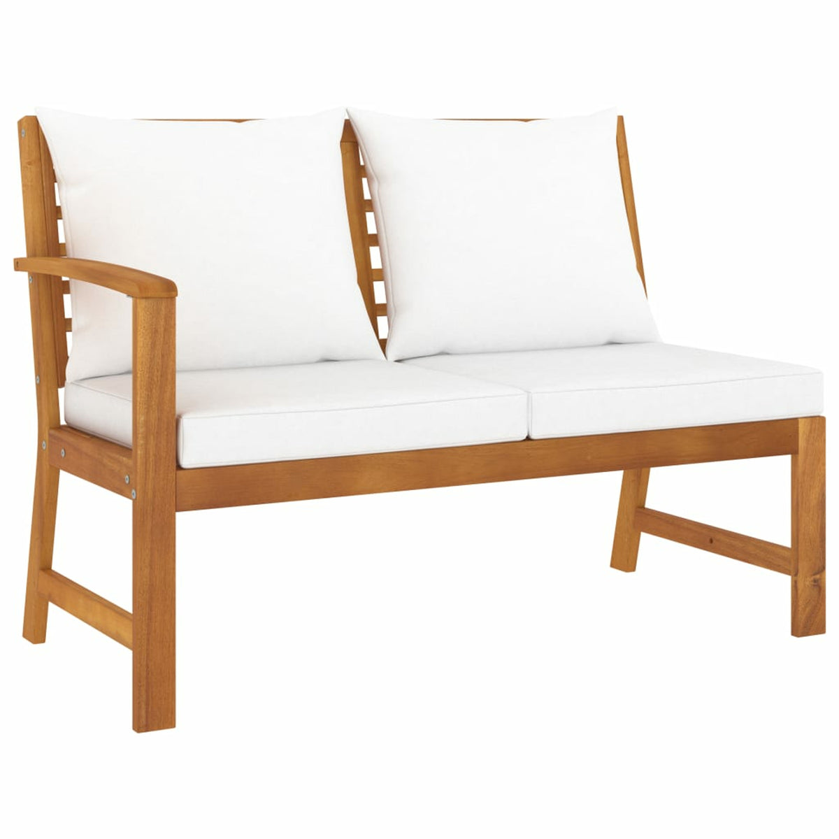 6 Piece Patio Lounge Set with Cushions Acacia Wood Outdoor Sectional Set H6802
