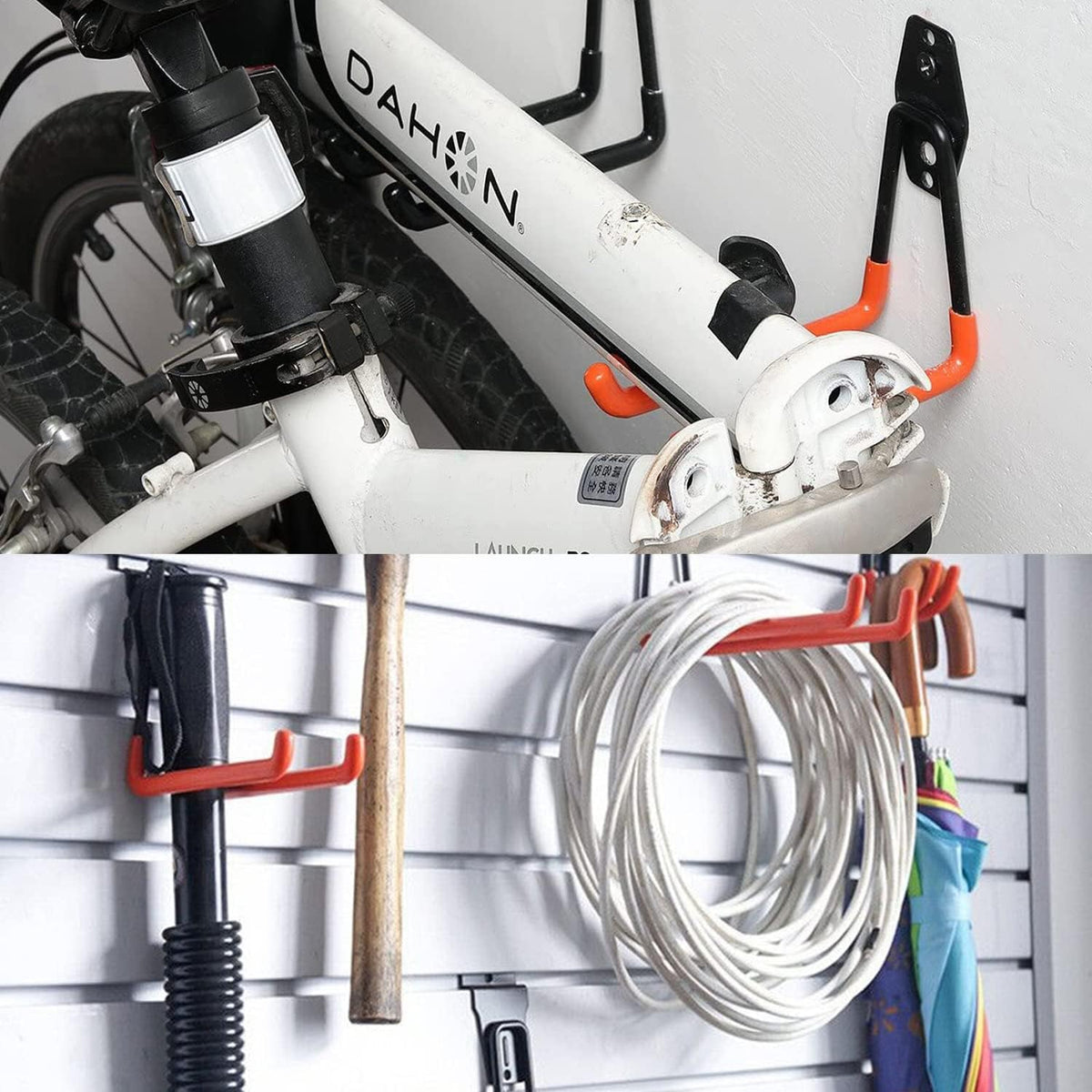 20 Pcs Heavy Duty Wall Mount Utility Hooks with Anti-Slip Coating V519304
