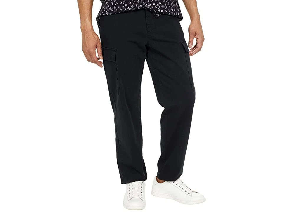 Men's Straight Fit Cargo Pants, Size: 36 x 30, Black L34727