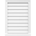18x22W x 24x22H Vertical Surface Mount PVC Gable Vent with Brickmould Z663312