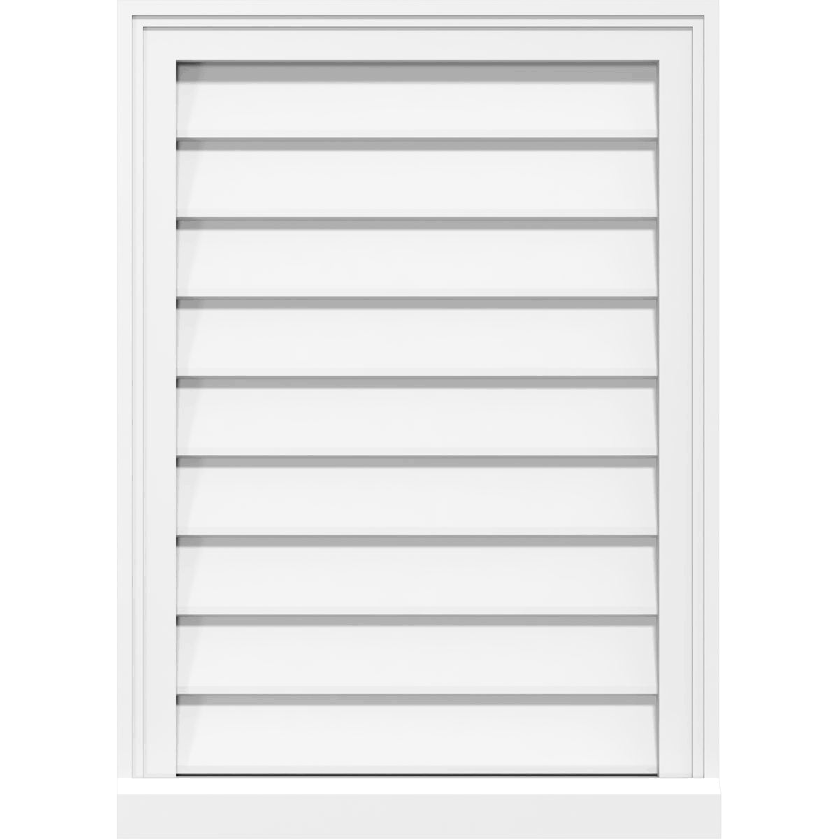 18x22W x 24x22H Vertical Surface Mount PVC Gable Vent with Brickmould Z663312