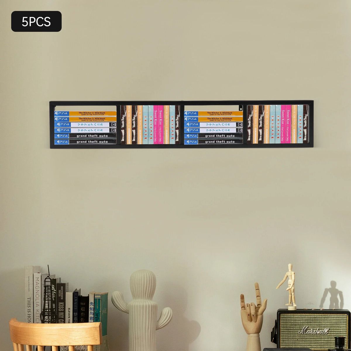 34In Video Game Rack Media Storage Shelves M93566