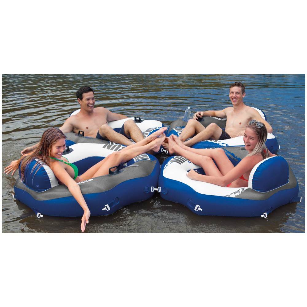 Inflatable Floating Cooler with 1 Person Lounger Floating Tube (12 Pack) E956