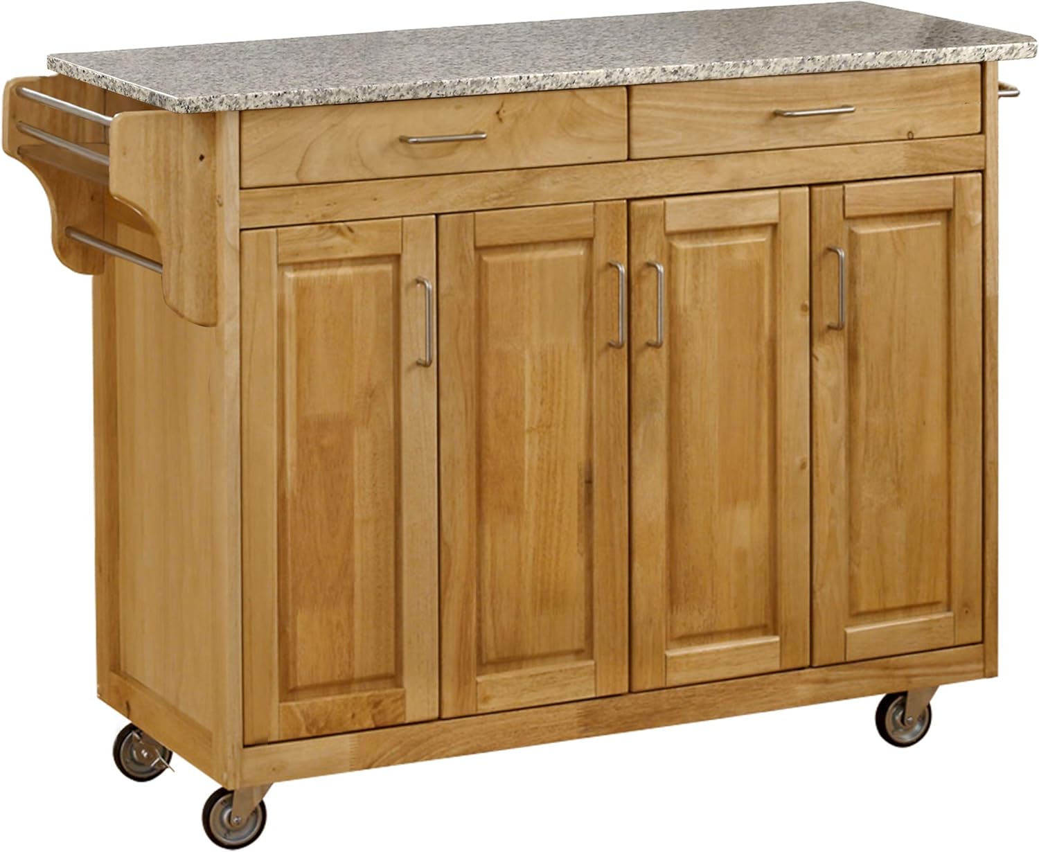 4 Door Cabinet Kitchen Cart with Cherry Top V94372
