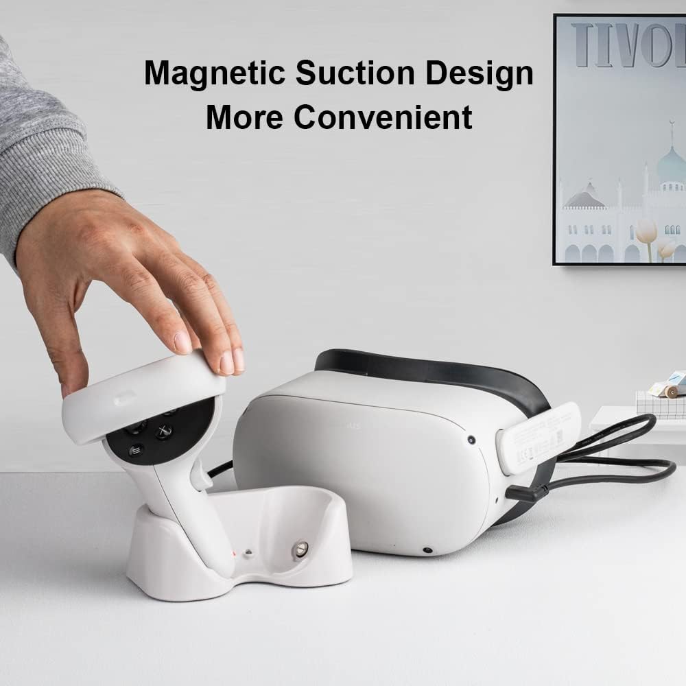 Oculus Quest 2 Charger Dock Station with 2 Rechargeable Batteries T818