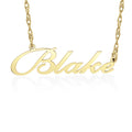 Yellow Gold Plated Script Name Necklace I607