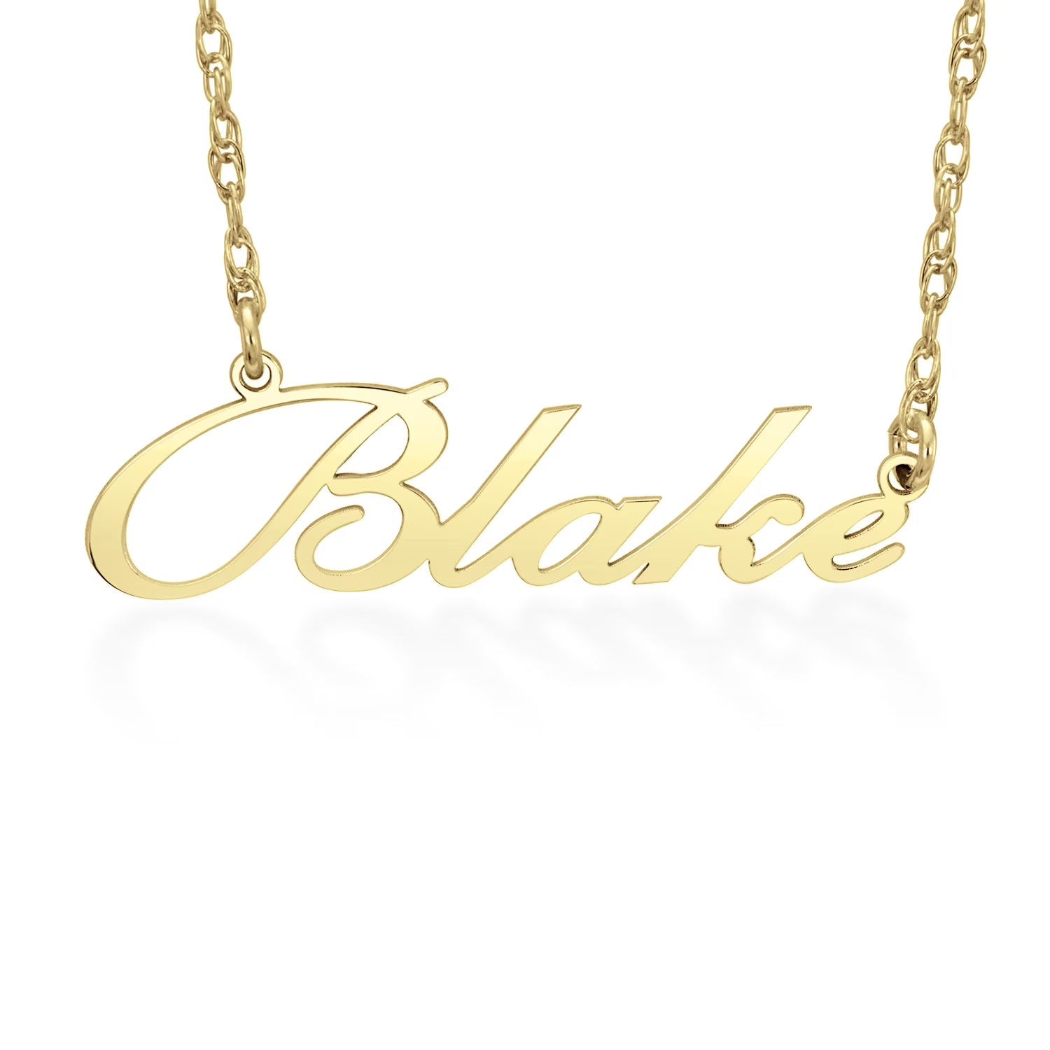 Yellow Gold Plated Script Name Necklace I607