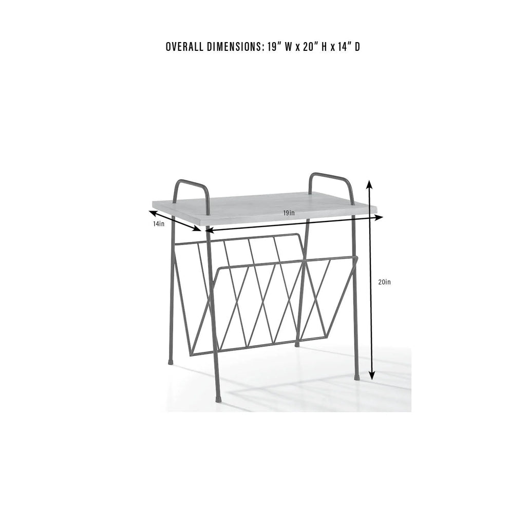 Natural Wood and Metal Turntable Stand C9823