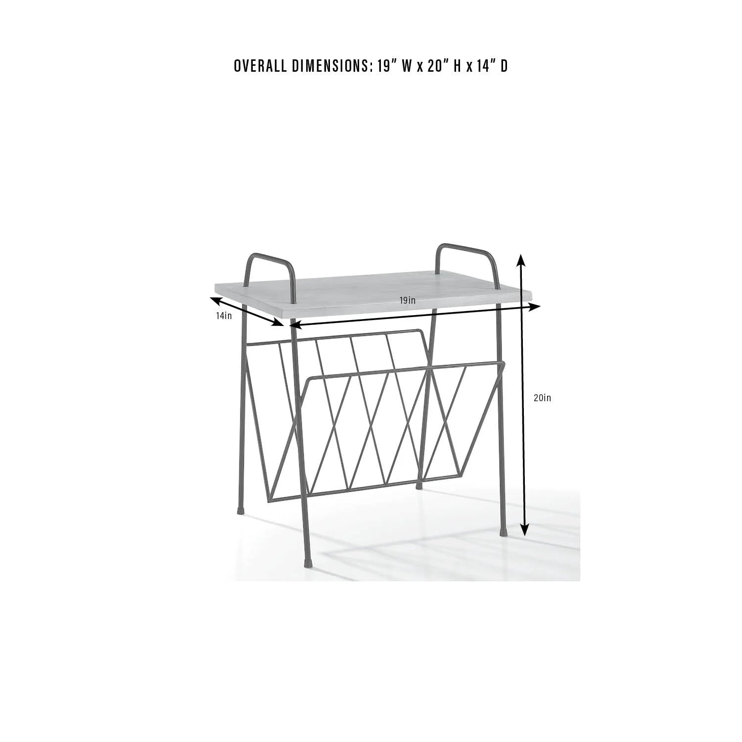 Natural Wood and Metal Turntable Stand C9823