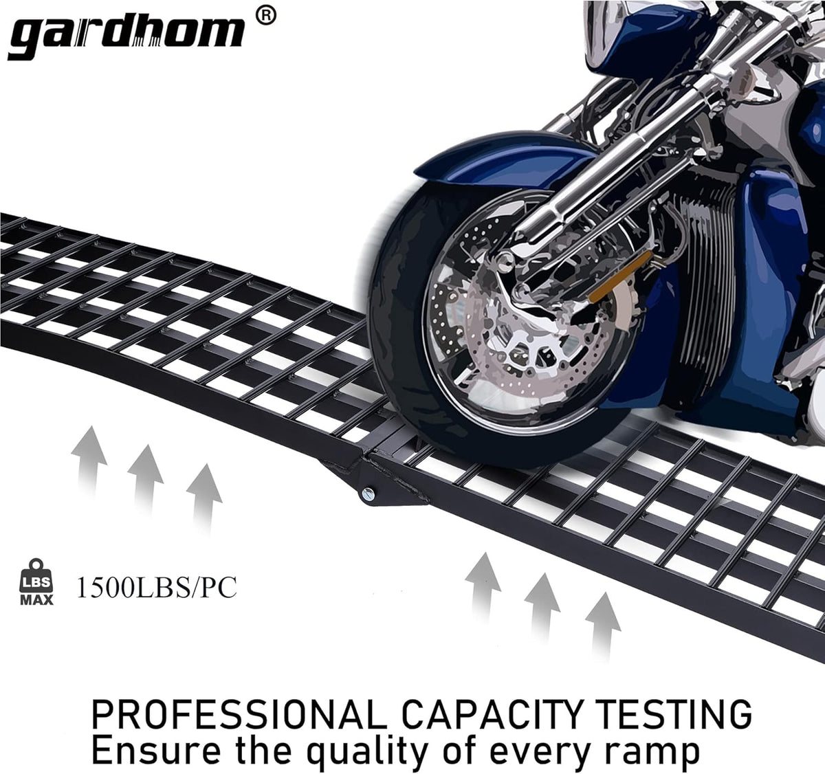 1500 lbs Capacity Aluminum Folding Loading Ramp U713330