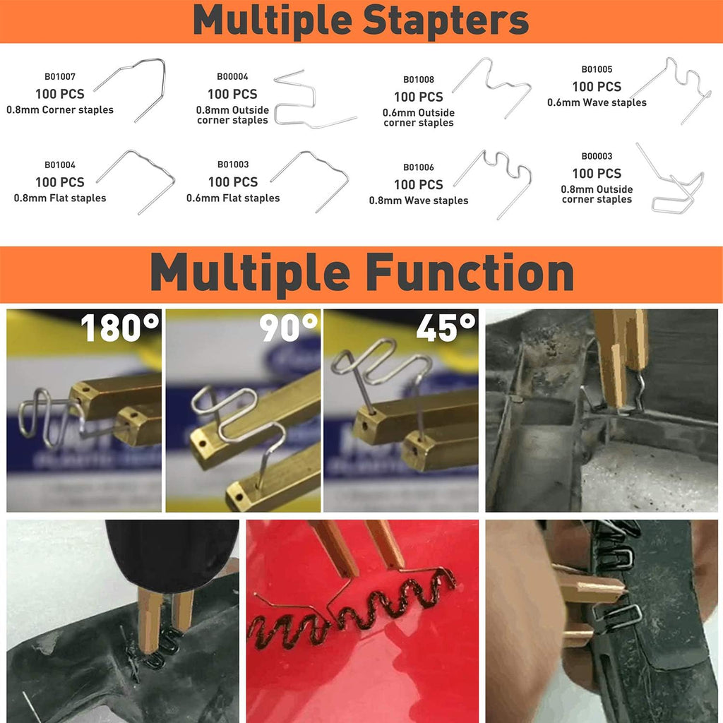 Plastic Welder Kit with 800pcs Hot Staples, 110V Hot Stapler A305674