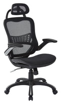 Black Vertical Chair with Nylon Arms and Headrest B309