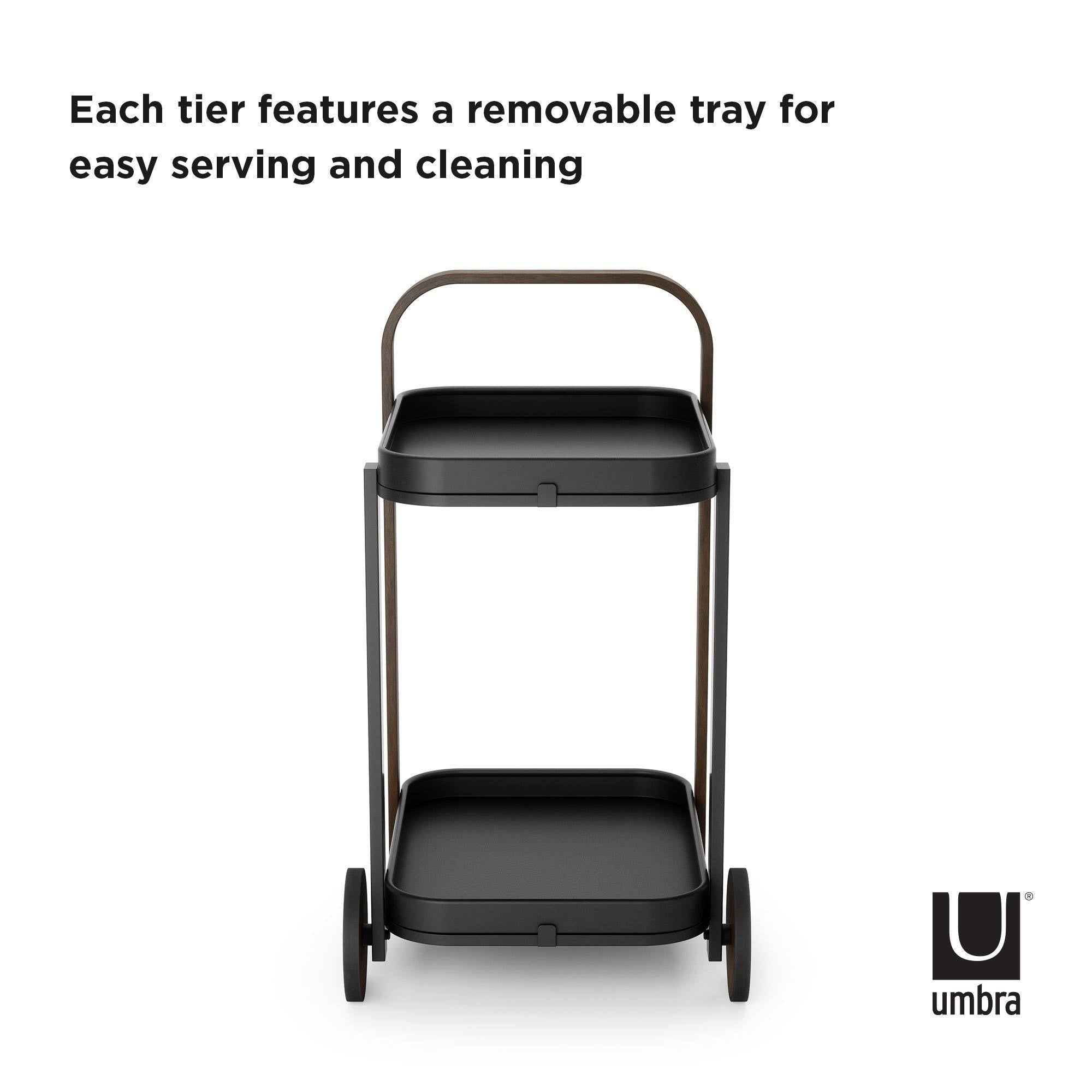 White-Natural Bar & Serving Cart G467136