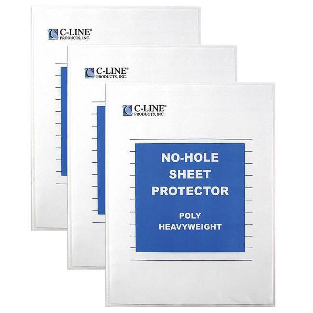 25 Per Box Poly Sheet Protectors, Clear, Top Loading, 11" x 8-1/2" A628528
