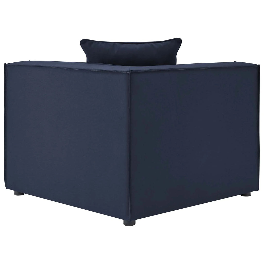 5-Piece Upholstered Sectional Sofa in Navy C550