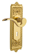 Polished Brass Privacy Door Lever Set Z5063