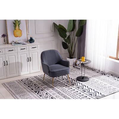 Gray Velvet Armchair R624578