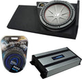 Compatible with 2014 - UP GMC Sierra Double Cab Kicker Bundle CompR CWR10 Single 10 Sub Box Harmony HA-A800.1 D1628