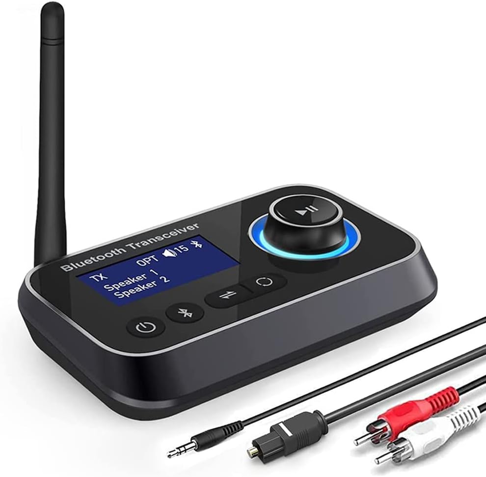 Bluetooth 5.0 Transmitter Receiver, 3-in-1 Audio Adapter, Pack of 2 A255710