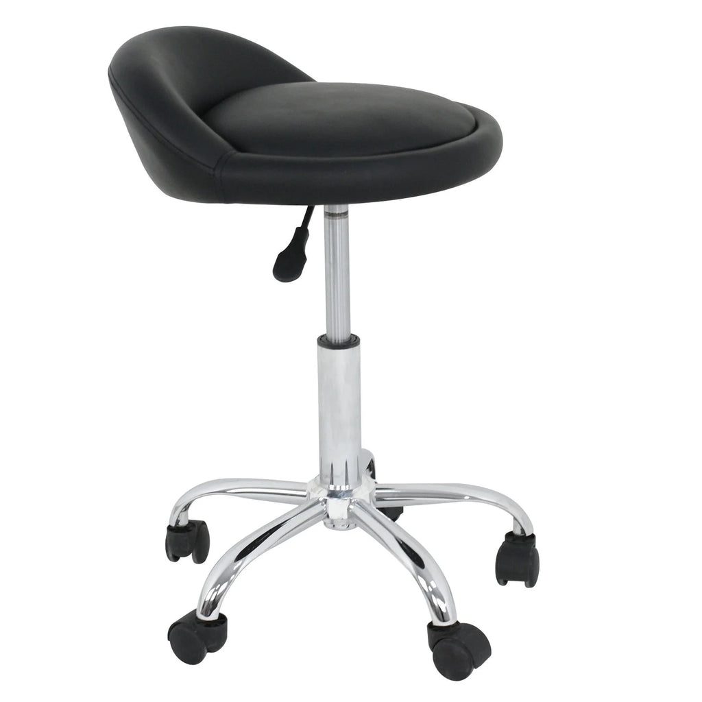 Set of Two Swivel Salon Stool Chair, Black H82235