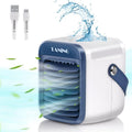 3 in 1 Portable Air Cooler Humidifier Purifier with 2000mAh Rechargeable Battery, Pack of 2 F9883