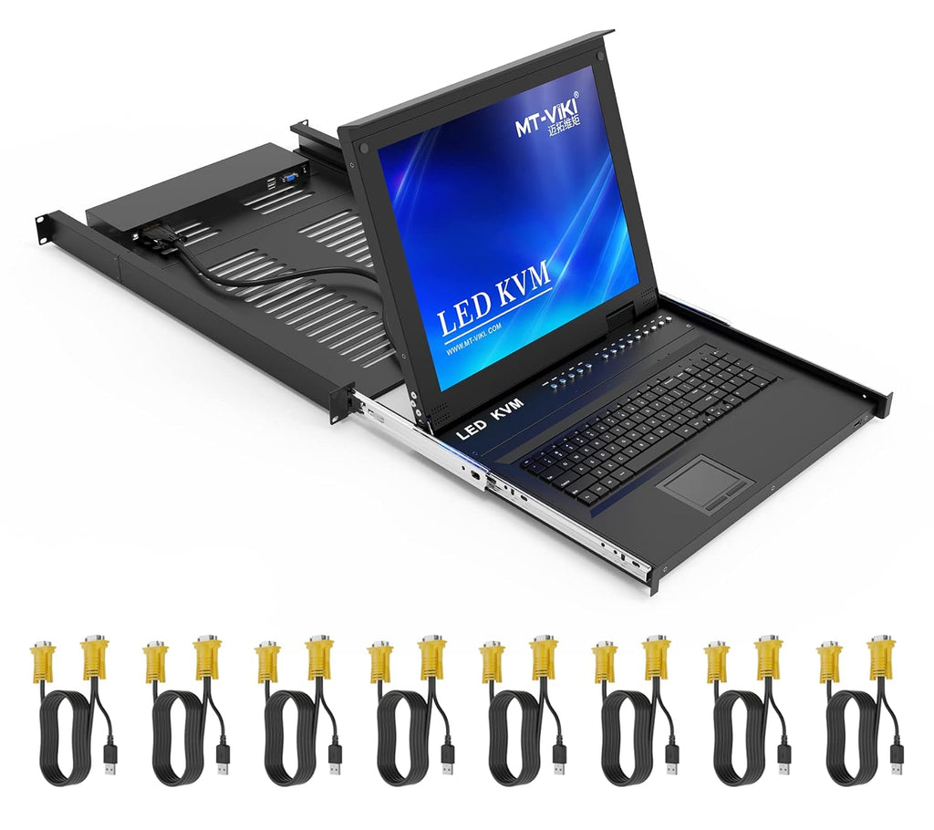 16 Port Rack Mount KVM Console Switch with 17 inch LCD Monitor U909