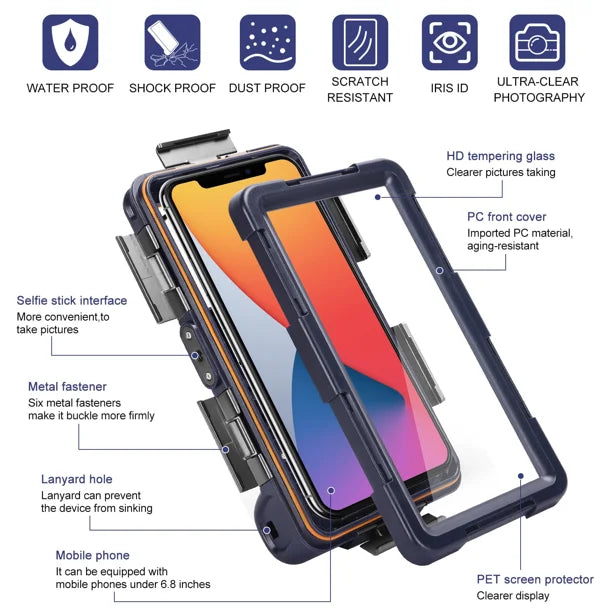 Waterproof Protective Case for Oppo A93s 5G and Phones Up to 6.9 Inch with Lanyard A268