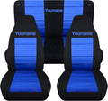 Black & Lime Green 2-Tone Full Set Seat Covers T4648
