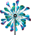Kinetic Wind Spinners Outdoor Metal, 72 Inches Wind Catchers with Metal Stake C73722