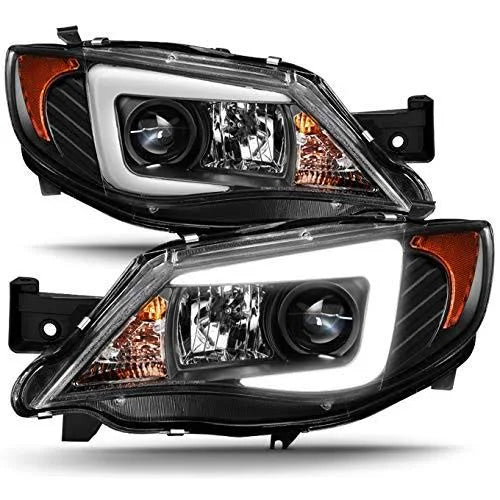 Black LED Light Tube Projector Headlights Q290911