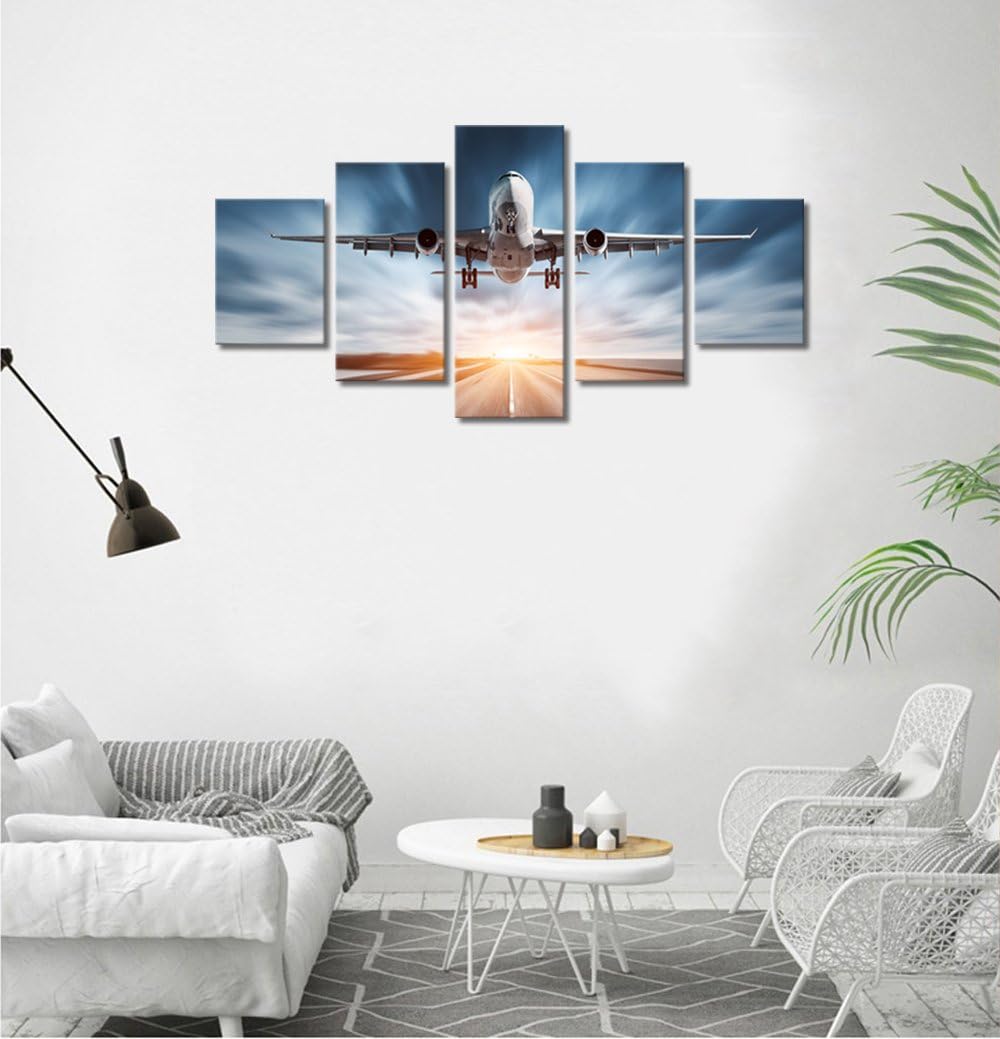 Xlarge 5 Panels Modern Wall Art Canvas Printed Stretched and Ready to Hang 32x60 in J94951