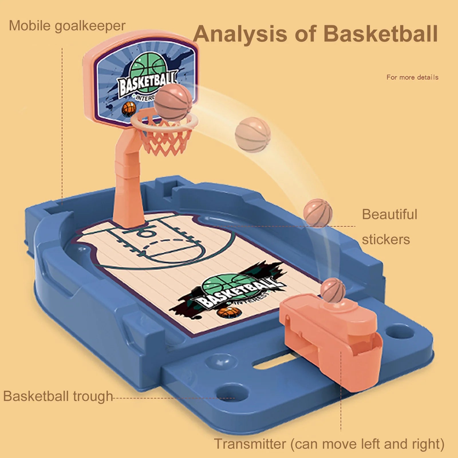 Mini Ejection Basketball Football Bowling Board Game Toy D43892